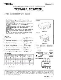 Datasheet TC3W02F manufacturer Toshiba