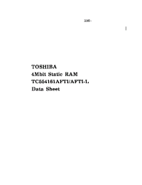 Datasheet TC554161AFTI-L manufacturer Toshiba