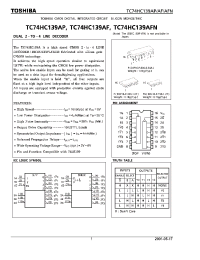 Datasheet TC74HC139AP manufacturer Toshiba