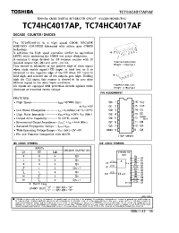 Datasheet TC74HC4017AP manufacturer Toshiba