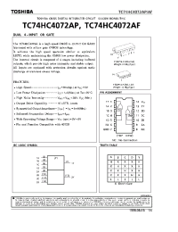 Datasheet TC74HC4072AP manufacturer Toshiba