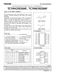 Datasheet TC74HC4520AF manufacturer Toshiba