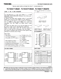 Datasheet TC74HCT139AF manufacturer Toshiba