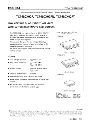 Datasheet TC74LCX02FT manufacturer Toshiba