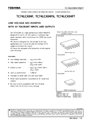 Datasheet TC74LCX04FN manufacturer Toshiba