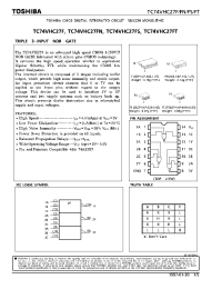 Datasheet TC74VHC27FN manufacturer Toshiba
