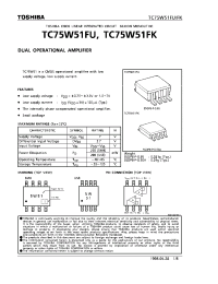 Datasheet TC75W51FK manufacturer Toshiba