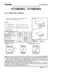 Datasheet TC75W54FK manufacturer Toshiba