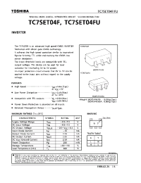 Datasheet TC7SET04FU manufacturer Toshiba