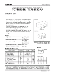 Datasheet TC7SET32F manufacturer Toshiba