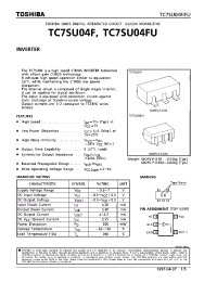 Datasheet TC7SU04 manufacturer Toshiba