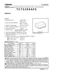 Datasheet TC7SZ04AFE manufacturer Toshiba