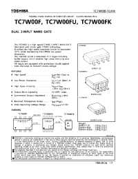 Datasheet TC7W00FK manufacturer Toshiba