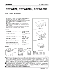 Datasheet TC7W02F manufacturer Toshiba
