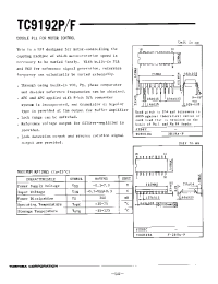 Datasheet TC9192F manufacturer Toshiba