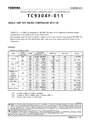 Datasheet TC9304F-011 manufacturer Toshiba