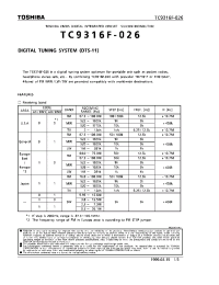 Datasheet TC9316F-026 manufacturer Toshiba