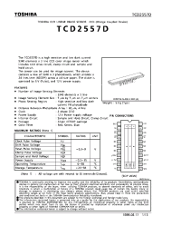Datasheet TCD2557D manufacturer Toshiba