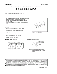 Datasheet TD62083APA manufacturer Toshiba