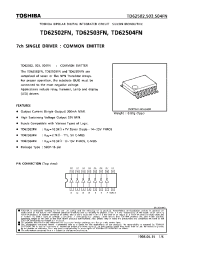 Datasheet TD62502FN manufacturer Toshiba