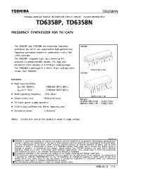 Datasheet TD6358P manufacturer Toshiba