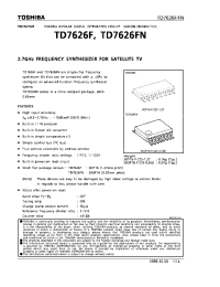 Datasheet TD7626FN manufacturer Toshiba