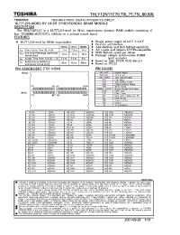Datasheet THLY12N11C75L manufacturer Toshiba