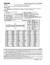 Datasheet THMY12N11A70 manufacturer Toshiba