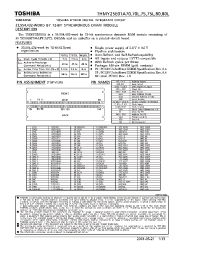Datasheet THMY25E01A75L manufacturer Toshiba