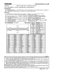 Datasheet THMY6416H1EG-75 manufacturer Toshiba