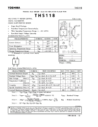 Datasheet THS118 manufacturer Toshiba