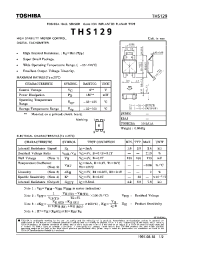 Datasheet THS129 manufacturer Toshiba