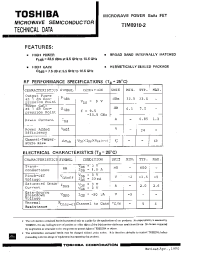 Datasheet TIM0910-2 manufacturer Toshiba