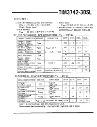 Datasheet TIM3742-30SL manufacturer Toshiba
