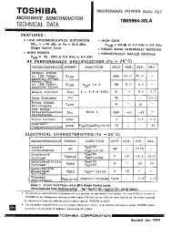 Datasheet TIM5964-30LA manufacturer Toshiba