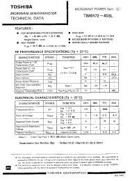 Datasheet TIM6472-45SL manufacturer Toshiba