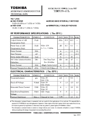 Datasheet TIM7179-4UL manufacturer Toshiba