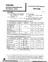 Datasheet TIM7179-8SL manufacturer Toshiba