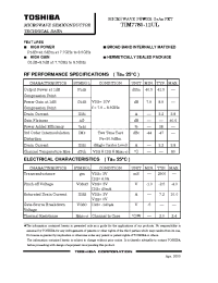 Datasheet TIM7785-12UL manufacturer Toshiba