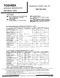Datasheet TIM7785-30SL manufacturer Toshiba