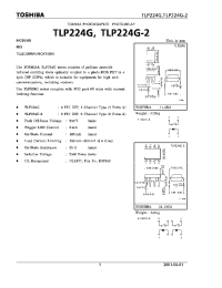 Datasheet TLP224G manufacturer Toshiba