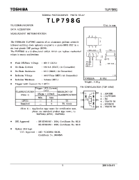 Datasheet TLP798G manufacturer Toshiba