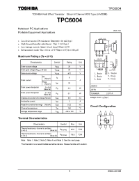 Datasheet TPC6004 manufacturer Toshiba