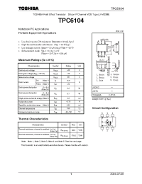 Datasheet TPC6104 manufacturer Toshiba