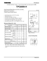 Datasheet TPC8009-H manufacturer Toshiba