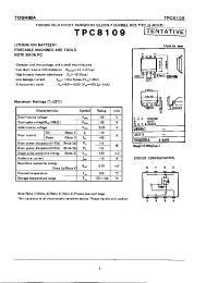 Datasheet TPC8109 manufacturer Toshiba