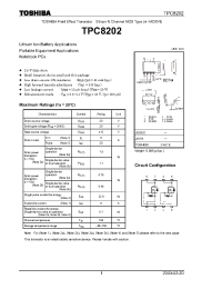 Datasheet TPC8202 manufacturer Toshiba