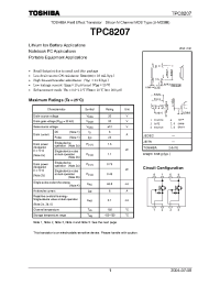 Datasheet TPC8207 manufacturer Toshiba