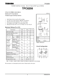 Datasheet TPC8208 manufacturer Toshiba