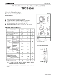 Datasheet TPCS8201 manufacturer Toshiba
